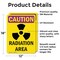 Signmission Radiation & Laser Sign, 18 in H x 12 in W, Vinyl Decal, Rectangle OS-2PACK-CR-D-1218-V-10255 - alternate 2